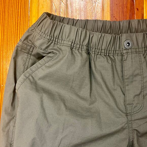 PrAna Double Peak All Around Pants Sz 4 Olive Organic Cotton Ripstop Travel EUC - Picture 13 of 16